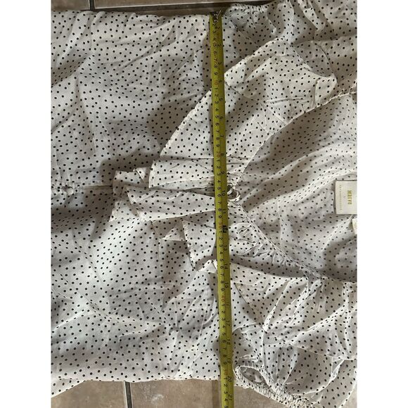 Maeve By Anthropologie M Polka Dot Ruffle Blouse Top - Picture 6 of 6